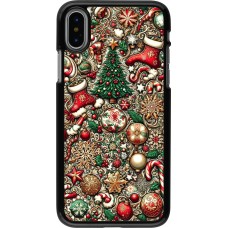 Coque iPhone X / Xs - Noël 2023 micro pattern