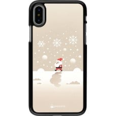 Coque iPhone X / Xs - Noël 2023 Minimalist Santa