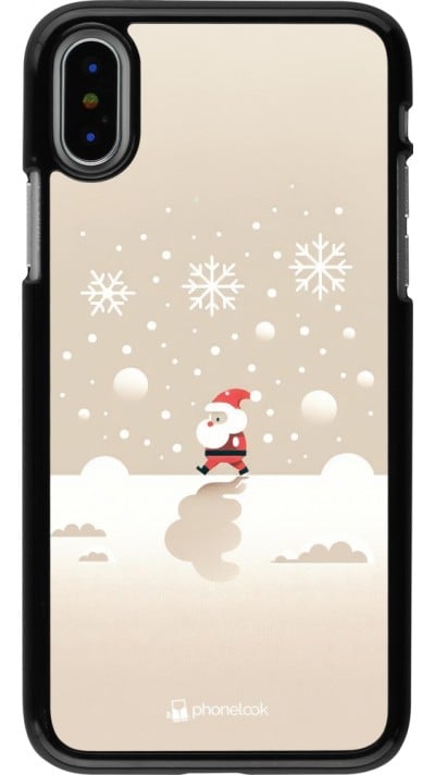 Coque iPhone X / Xs - Noël 2023 Minimalist Santa