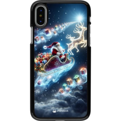 Coque iPhone X / Xs - Noël 2023 Père Noël enchanté