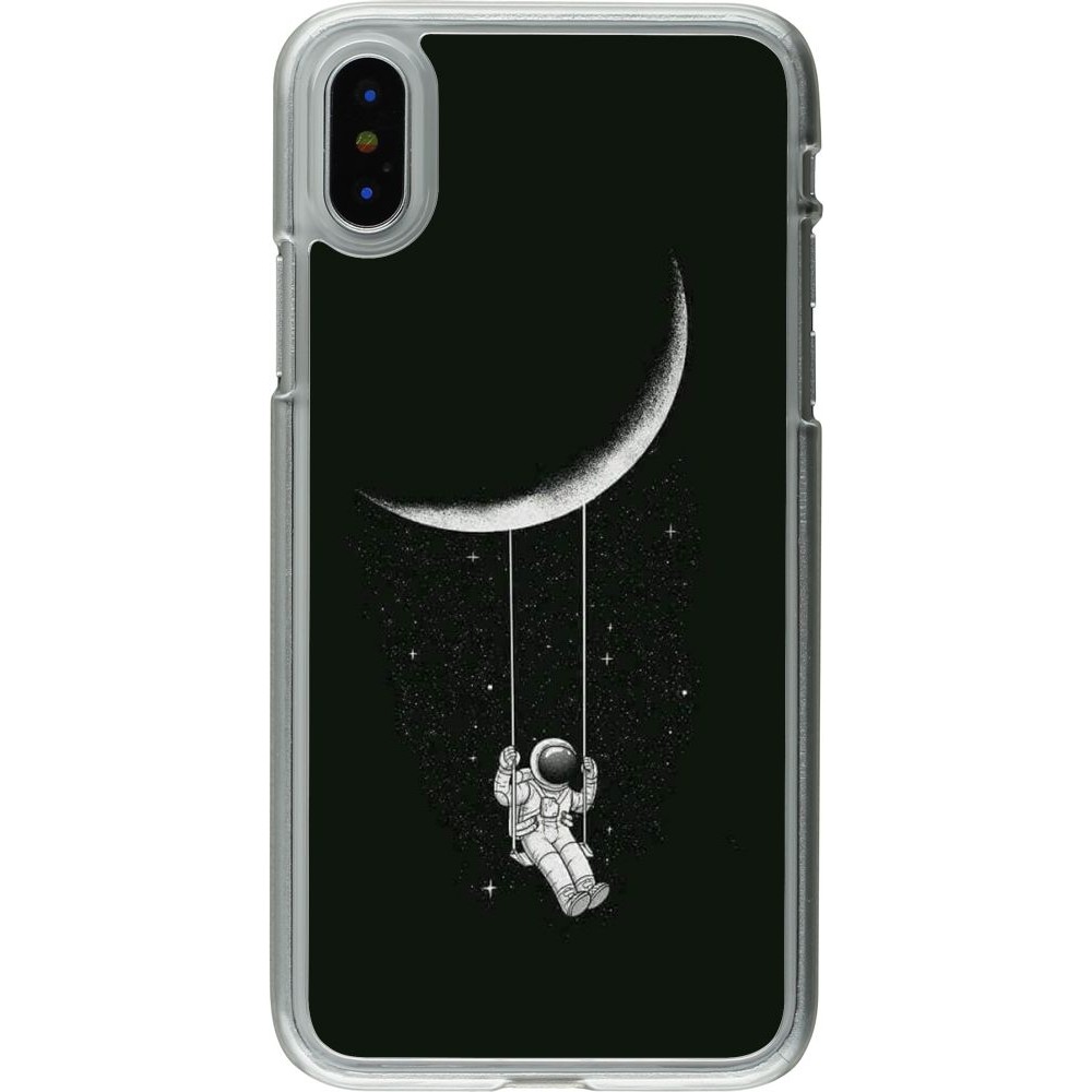 Coque iPhone X / Xs - Plastique transparent Astro balançoire