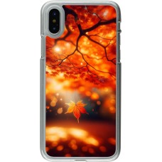 Coque iPhone X / Xs - Plastique transparent Automne Magique Orange