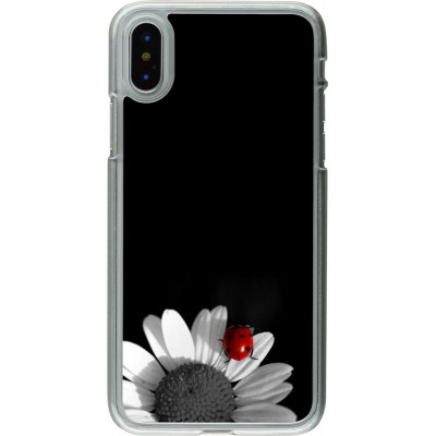 Coque iPhone X / Xs - Plastique transparent Black and white Cox