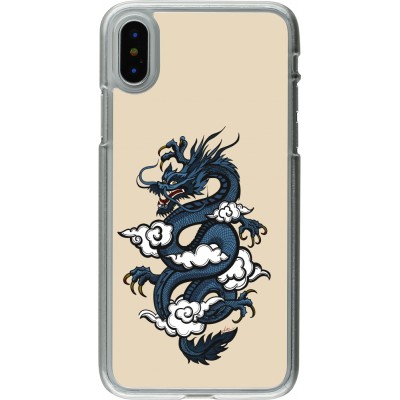 Coque iPhone X / Xs - Plastique transparent Blue Dragon Tattoo