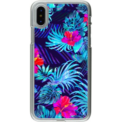 Coque iPhone X / Xs - Plastique transparent Blue Forest