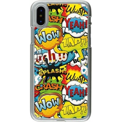 Coque iPhone X / Xs - Plastique transparent Cartoons slogans