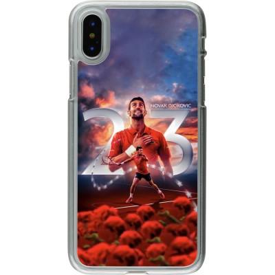 Coque iPhone X / Xs - Plastique transparent Djokovic 23 Grand Slam