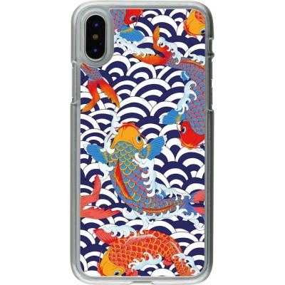 Coque iPhone X / Xs - Plastique transparent Easter 2023 japanese fish