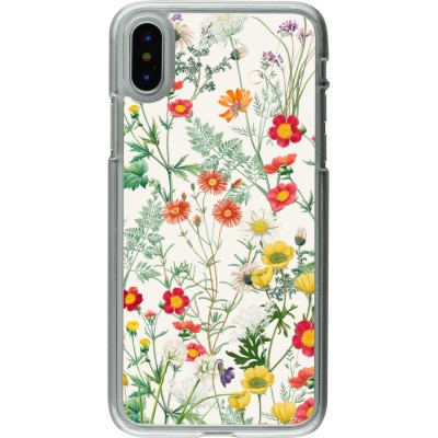 Coque iPhone X / Xs - Plastique transparent Flora Botanical Wildlife