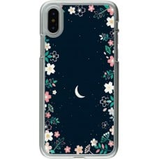 Coque iPhone X / Xs - Plastique transparent Flowers space