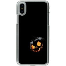 Coque iPhone X / Xs - Plastique transparent Halloween 2023 discreet pumpkin