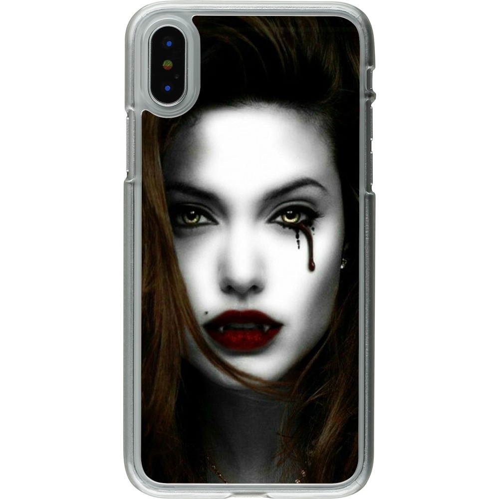 Coque iPhone X / Xs - Plastique transparent Halloween 2023 gothic vampire