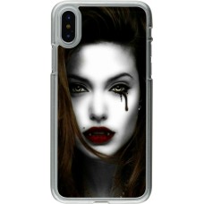 Coque iPhone X / Xs - Plastique transparent Halloween 2023 gothic vampire