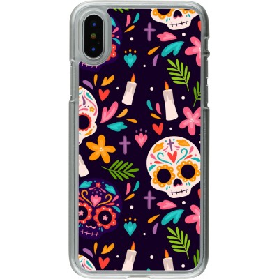 Coque iPhone X / Xs - Plastique transparent Halloween 2023 mexican style