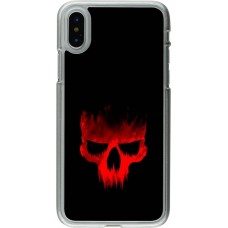 Coque iPhone X / Xs - Plastique transparent Halloween 2023 scary skull