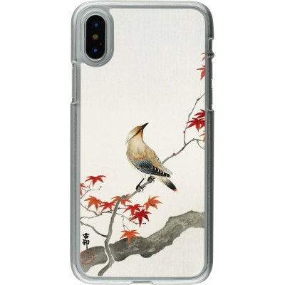 Coque iPhone X / Xs - Plastique transparent Japanese Bird