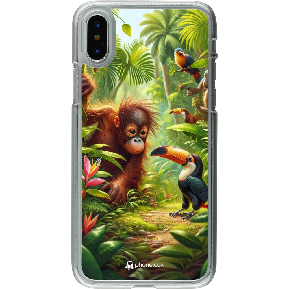 Coque iPhone X / Xs - Plastique transparent Jungle Tropicale Tayrona