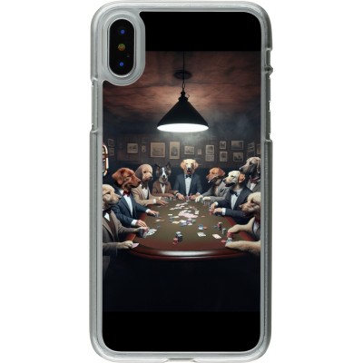 Coque iPhone X / Xs - Plastique transparent Les pokerdogs