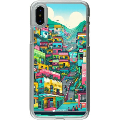 Coque iPhone X / Xs - Plastique transparent Medellin Comuna 13 Art