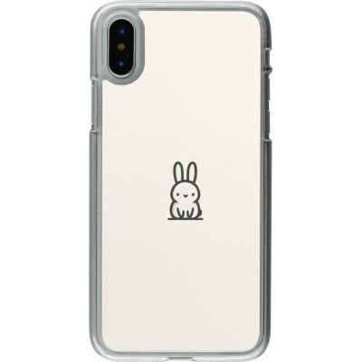 Coque iPhone X / Xs - Plastique transparent Minimal bunny cutie