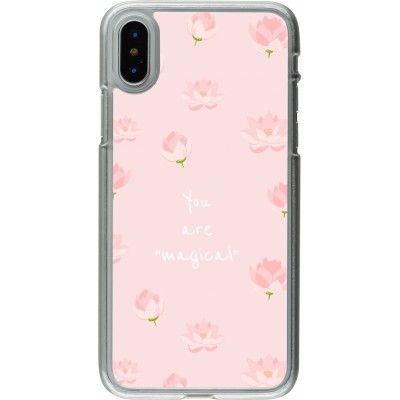 Coque iPhone X / Xs - Plastique transparent Mom 2023 your are magical