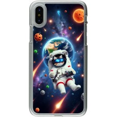 Coque iPhone X / Xs - Plastique transparent VR SpaceCat Odyssey