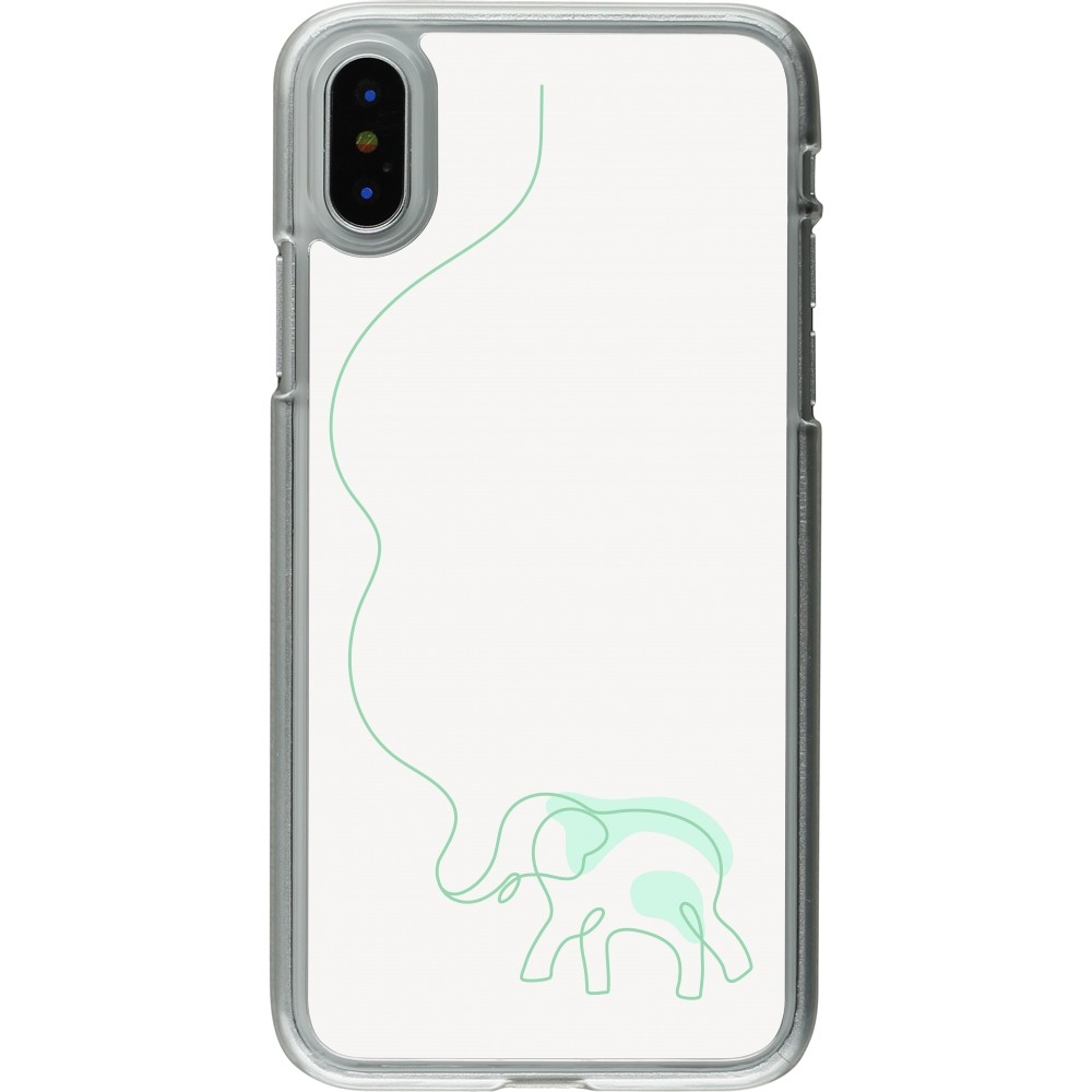 Coque iPhone X / Xs - Plastique transparent Spring 23 baby elephant