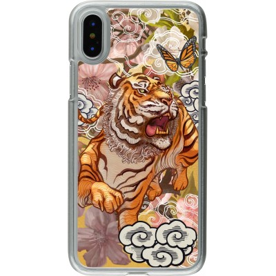 Coque iPhone X / Xs - Plastique transparent Spring 23 japanese tiger