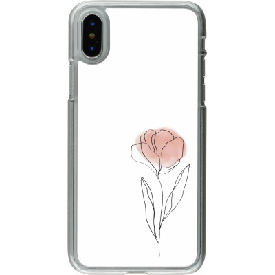 Coque iPhone X / Xs - Plastique transparent Spring 23 minimalist flower