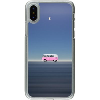 Coque iPhone X / Xs - Plastique transparent Spring 23 pink bus