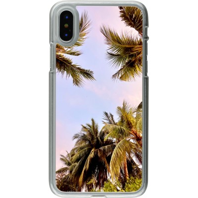 Coque iPhone X / Xs - Plastique transparent Summer 2023 palm tree vibe