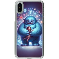 Coque iPhone X / Xs - Plastique transparent Valentine 2024 Fluffy Love