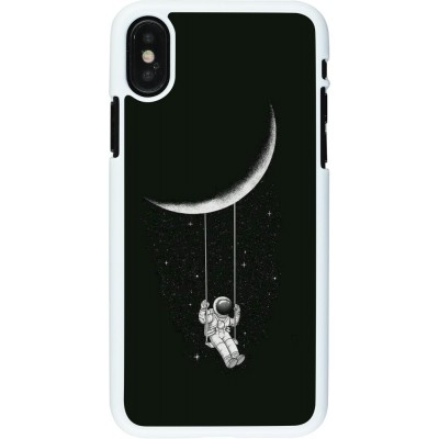 Coque iPhone X / Xs - Plastique blanc Astro balançoire