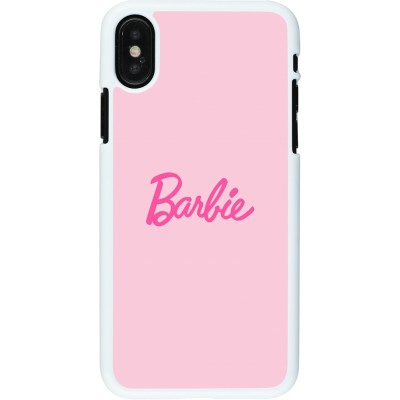 Coque iPhone X / Xs - Plastique blanc Barbie Text