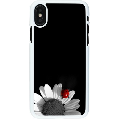 Coque iPhone X / Xs - Plastique blanc Black and white Cox