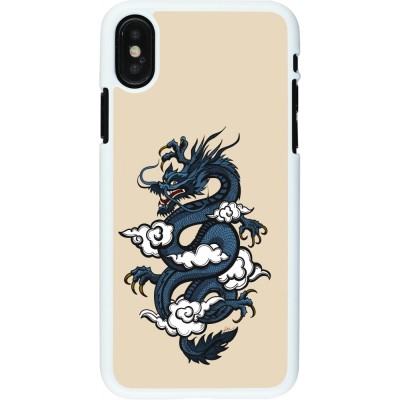 Coque iPhone X / Xs - Plastique blanc Blue Dragon Tattoo