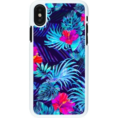 Coque iPhone X / Xs - Plastique blanc Blue Forest