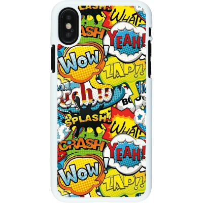 Coque iPhone X / Xs - Plastique blanc Cartoons slogans