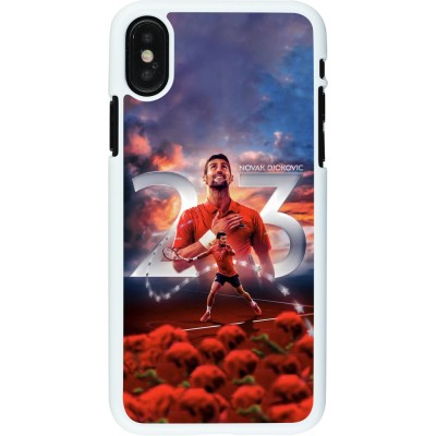 Coque iPhone X / Xs - Plastique blanc Djokovic 23 Grand Slam