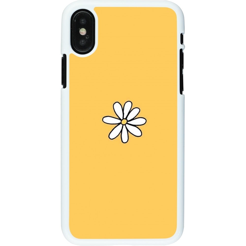 Coque iPhone X / Xs - Plastique blanc Easter 2023 daisy