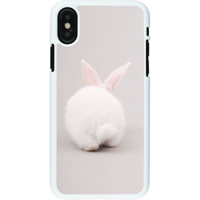 Coque iPhone X / Xs - Plastique blanc Easter 2024 bunny butt