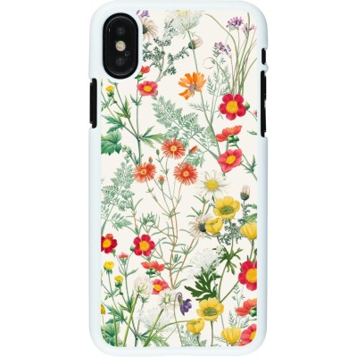 Coque iPhone X / Xs - Plastique blanc Flora Botanical Wildlife