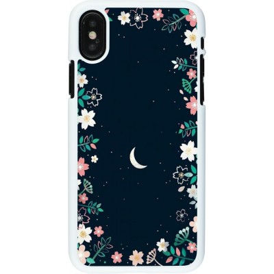 Coque iPhone X / Xs - Plastique blanc Flowers space