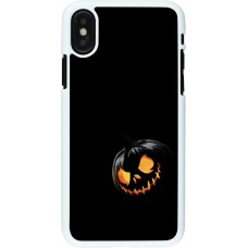 Coque iPhone X / Xs - Plastique blanc Halloween 2023 discreet pumpkin