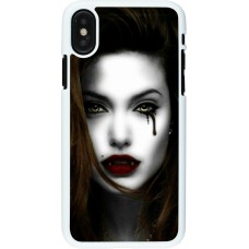 Coque iPhone X / Xs - Plastique blanc Halloween 2023 gothic vampire