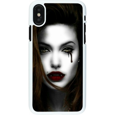 Coque iPhone X / Xs - Plastique blanc Halloween 2023 gothic vampire