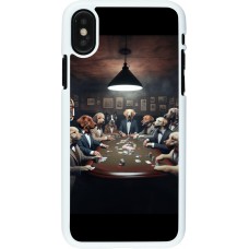 Coque iPhone X / Xs - Plastique blanc Les pokerdogs