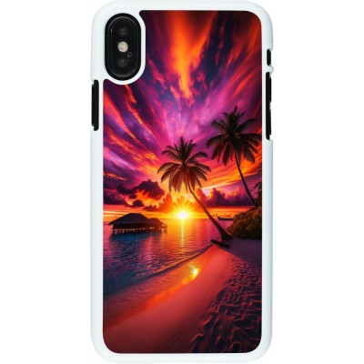 Coque iPhone X / Xs - Plastique blanc Maldives Dusk Bliss