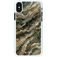 Coque iPhone X / Xs - Plastique blanc Marbre Olive