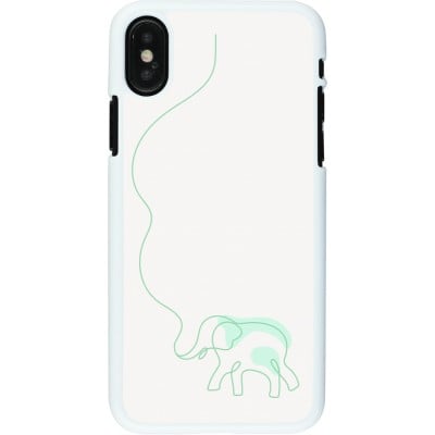 Coque iPhone X / Xs - Plastique blanc Spring 23 baby elephant